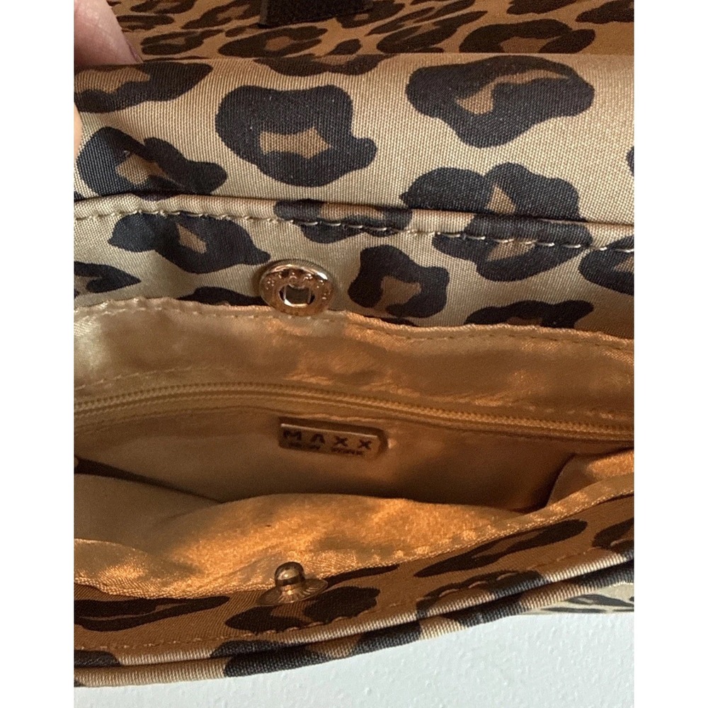 Maxx New York Leopard Print Belt Bag Fanny Pack Brown/Black EUC Multiple Pockets - Picture 7 of 10